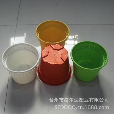 【廠家批發 迷你彩色塑料 小花盆 貨號2824-Y】價格,廠家,圖片,花盆、盆景盆,臺州市盛爾達塑業-